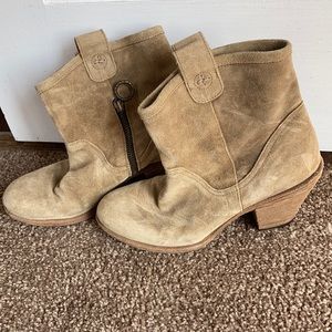 Fiorentini + Baker Nubuck Zip Ankle Boots/Booties